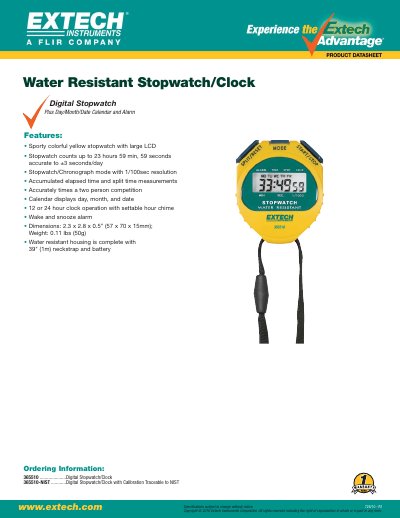EXTECH 365510 Manual - cover page