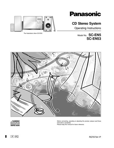 Panasonic SC-EN5 CD Stereo System Operating Instructions - cover page