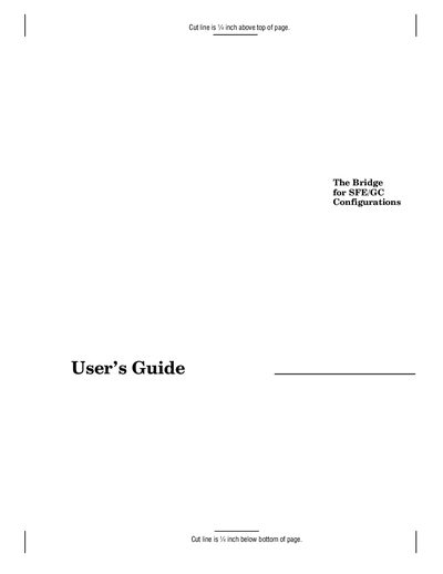 HP The Bridge for SFE/Gas Chromatograph Configurations  - cover page
