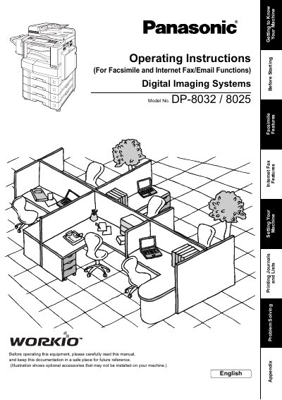 Panasonic DP-8032/8025 Digital Imaging System Operating Instructions - cover page