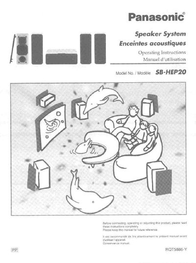 Panasonic SB-HEP20 Speaker System Operating Instructions - cover page