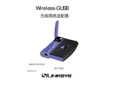 Linksys WUSB546-CN Wireless-G USB Adapter User Manual - cover page
