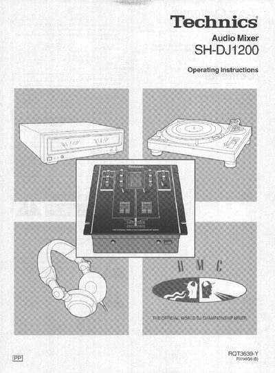 Technics SH-DJ1200 Audio Mixer User Manual - cover page