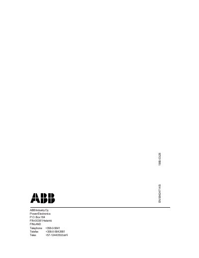 ABB Frequency Converters ACS 502-506 37 to 315 kW User's Manual - cover page