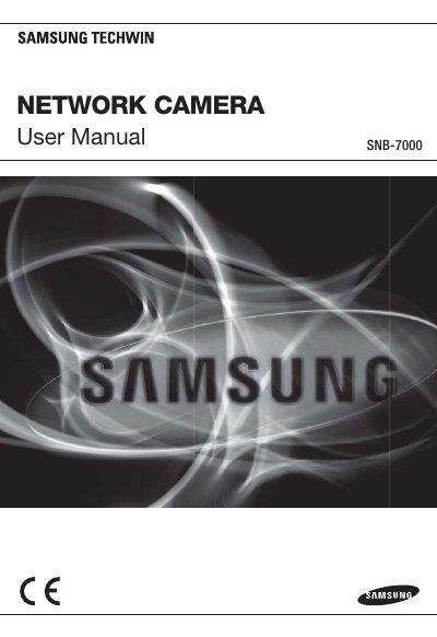 Samsung SNB-7000 Network Camera User Manual - cover page