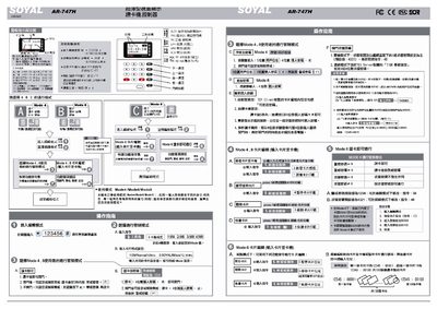AR-747H Card Reader User Manual - cover page