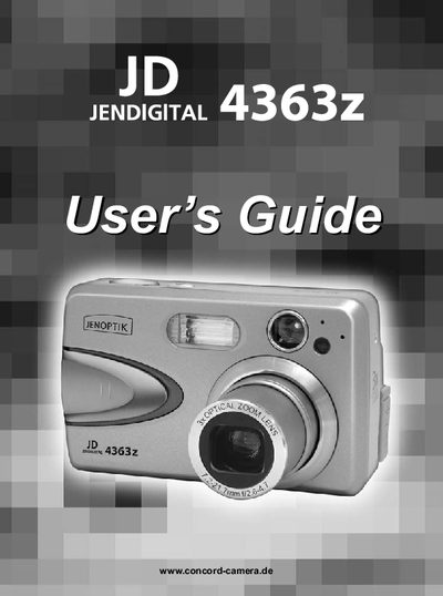 Concord Camera 4363Z User Guide - cover page
