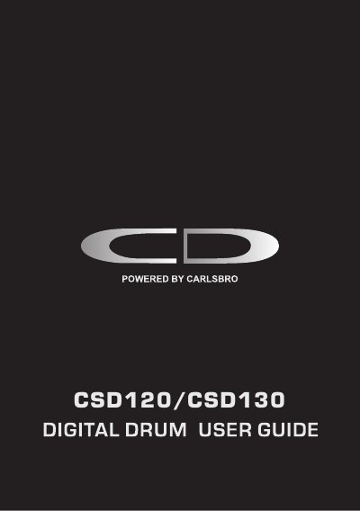 Carlsbro CSD120/CSD130 Digital Drum Set User Manual - cover page