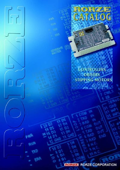 Rorze Controllers, Drivers and Stepping Motors Catalog - cover page