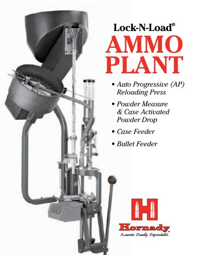 Hornady Lock-N-Load AP Reloading Press User Manual - cover page