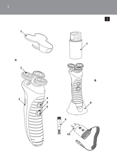 Philips HS8020 HS8015 Shaver User Manual - cover page