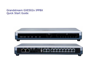 Grandstream GXE502x IP PBX Quick Start Guide