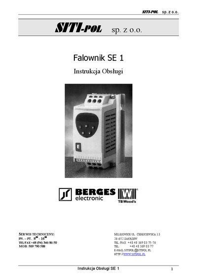 SITI-POL SE 1 Inverter User Manual