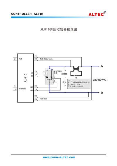 ALTEC CONTROLLER AL810 Manual(1) - cover page