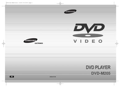 samsung DVD-M205 DVD player Manual