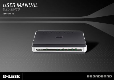 D-Link DSL-2543B User Manual - cover page