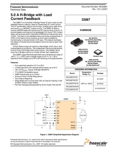 Freescale MC33887 Datasheet - cover page