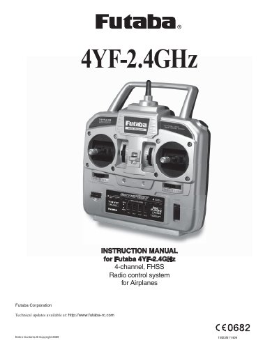Futaba 4YF-2.4GHz Instruction Manual - cover page