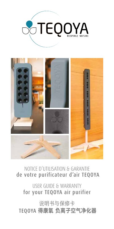 TEQOYA 450 & 200 Air Purifier User Guide - cover page
