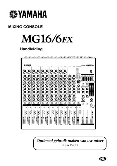 Yamaha MG16/6FX User Manual - cover page