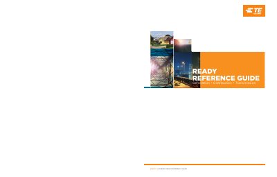 TE Connectivity Aluminum Shear Bolt Connectors Reference Guide - cover page