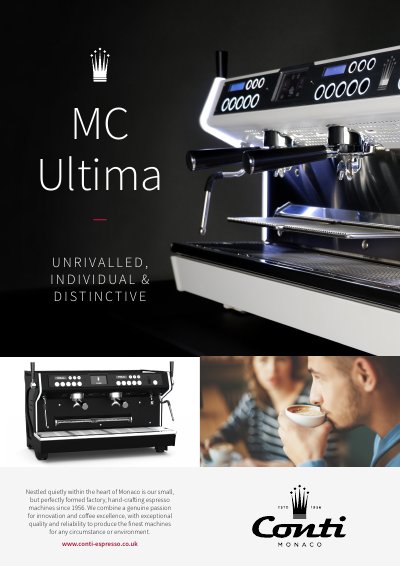 Conti Espresso MC Ultima Product Leaflet