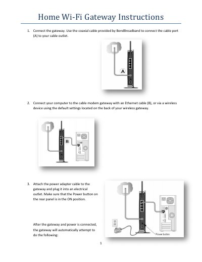 BendBroadband CG3000D Home Wi‑Fi Gateway User Manual - cover page