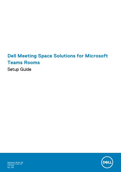 Dell OptiPlex 7080 XE Micro Meeting Space Solution Setup Guide - cover page
