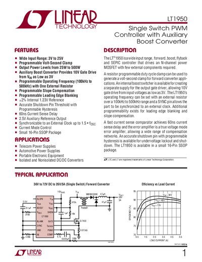Linear Technology LT1950 Datasheet - cover page