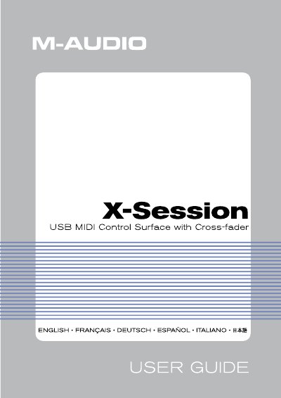 M-Audio X-Session USB MIDI Control Surface User Guide - cover page