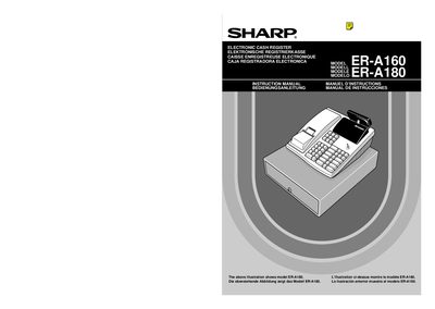 Sharp ER-A160/ER-A180 Cash Register User Manual