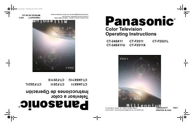 Panasonic CT-24SX11/CT-24SX11U/CT-F2511/CT-F2511X/CT-F2521L Manual - cover page