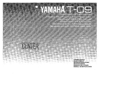 Yamaha T-09 Stereo Tuner User Manual - cover page