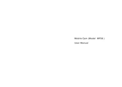 ZTE MF58 Mobile Cam User Manual - cover page