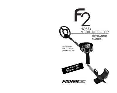 Fisher F2 Metal Detector Operating Manual - cover page