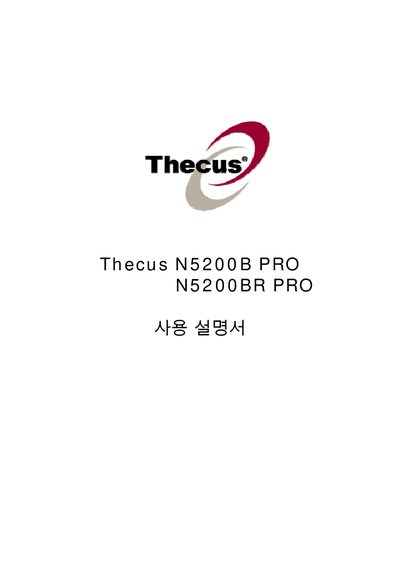 Thecus N5200B PRO N5200BR PRO Manual