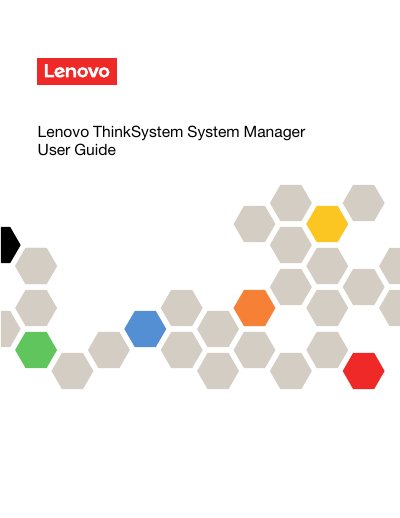 Lenovo ThinkSystem System Manager User Guide - cover page
