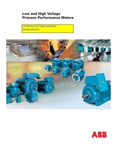 ABB Process Performance Motors Manual - cover page