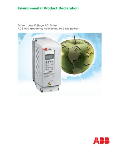ABB ACS 800-01-0025-5 Environmental Product Declaration - cover page