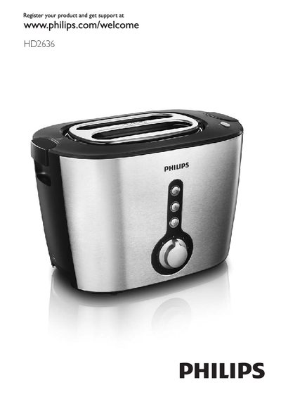 Philips HD2636 Toaster User Manual - cover page
