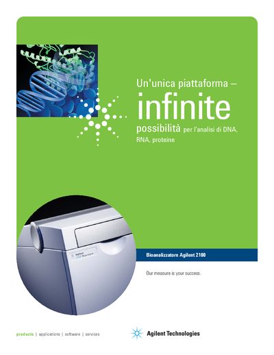 Agilent 2100 Bioanalyzer Product Brochure - cover page