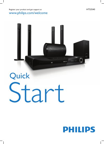Philips HTS3540 Home Theater System User Manual - cover page