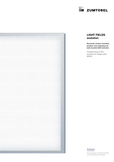 Zumtobel LFE ID 54W LED840 Pendant Luminaire Product Leaflet - cover page