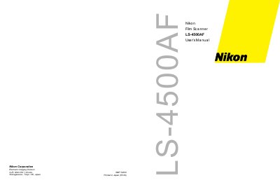 Nikon LS-4500AF Film Scanner User Manual - cover page