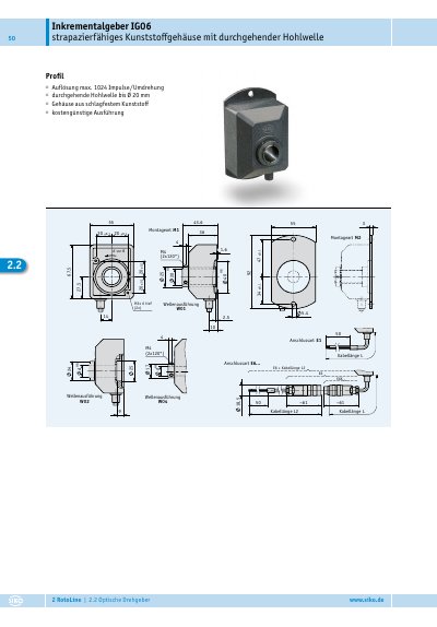 SIKO IG06 Incremental Encoder Data Sheet - cover page