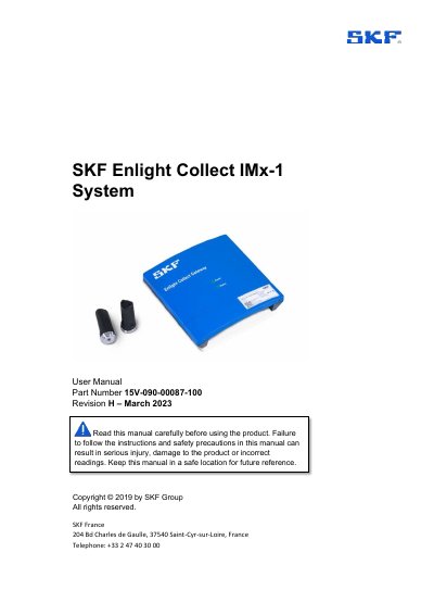 SKF Enlight Collect IMx-1 System User Manual