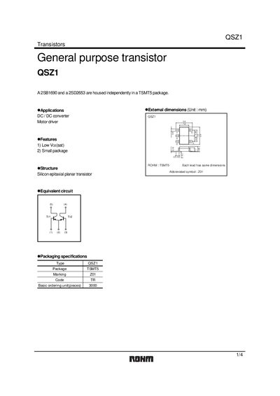 ROHM QSZ1 Datasheet - cover page