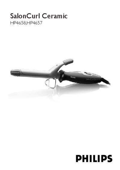 Philips HP4658/HP4657 SalonCurl Ceramic User Manual - cover page