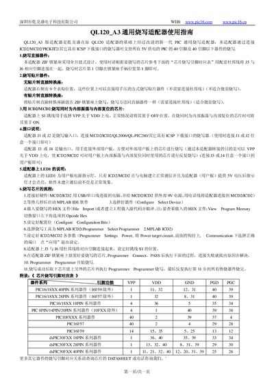 QL120_A3 Universal Programmer Adapter User Guide