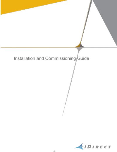 iDirect Evolution Satellite Router Installation and Commissioning Guide - cover page